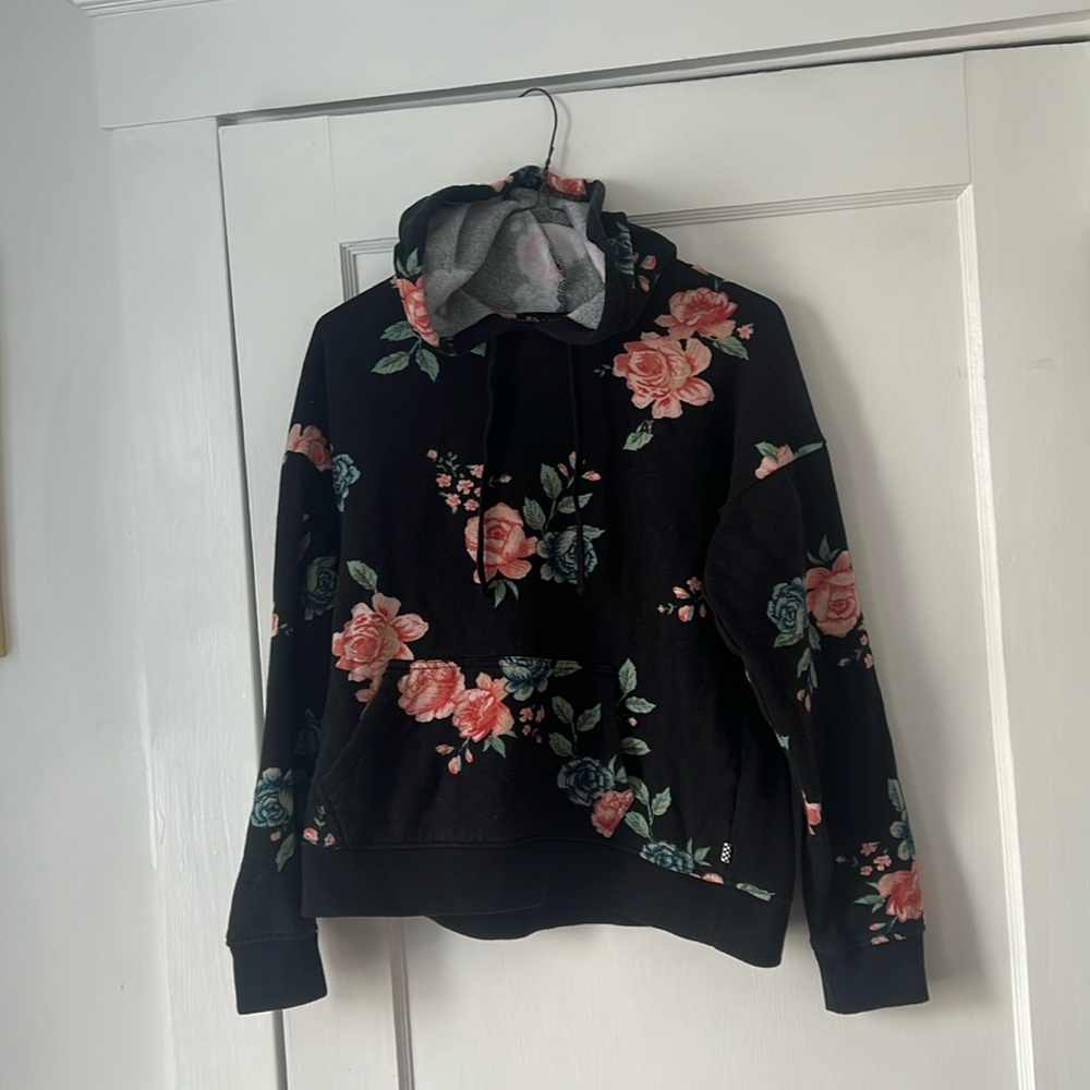 Vans Women's floral hooded sweatshirt in women's Medium